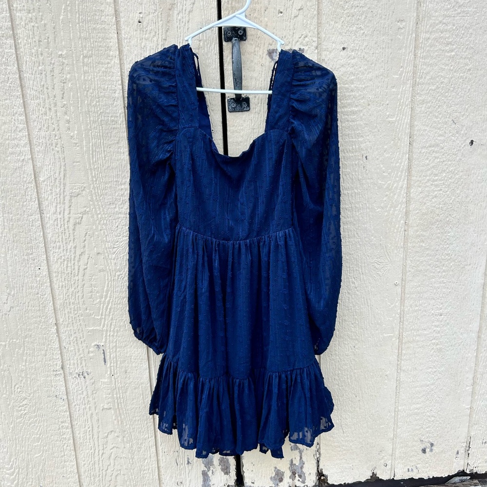 Lulu’s Navy Long Sleeve Mini Dress